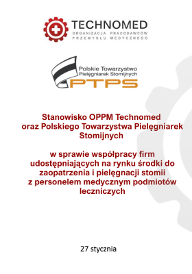 Stanowisko OPPM Technomed oraz Polskiego Towarzystwa Pielęgniarek Stomijnych